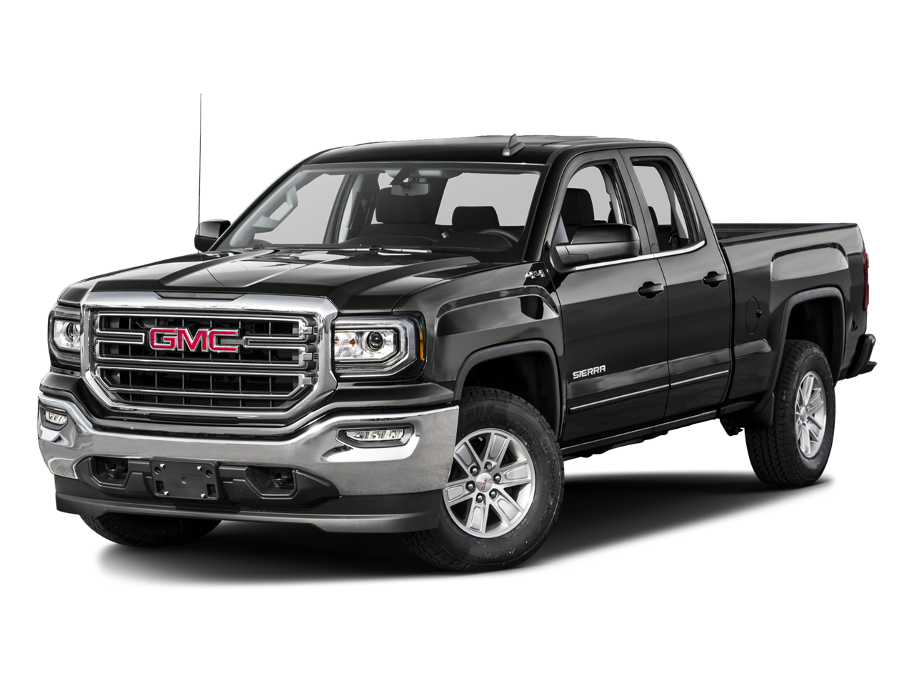 2016 GMC Sierra 1500 SLE in Light Steel Gray Metallic — front three-quarter view
