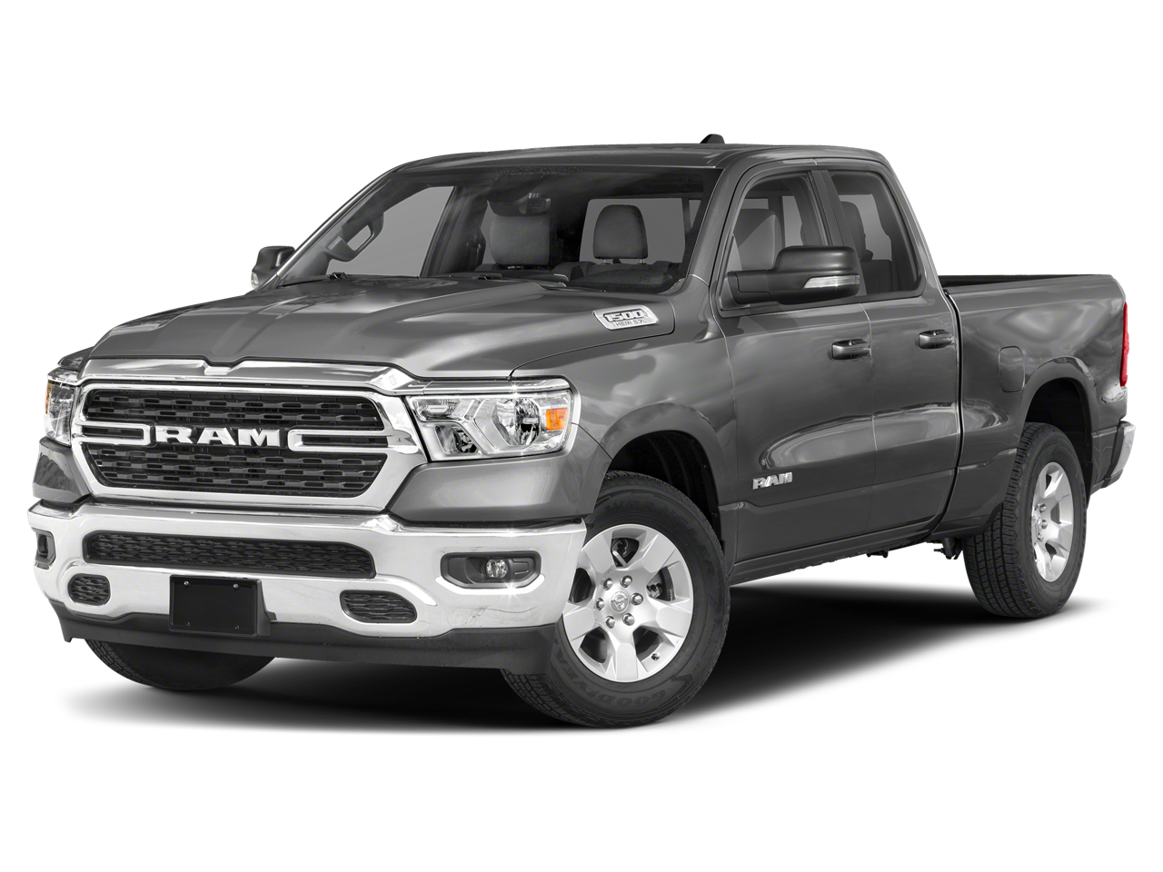 2022 RAM 1500 Big Horn in Billet Silver Metallic Clearcoat — front three-quarter view