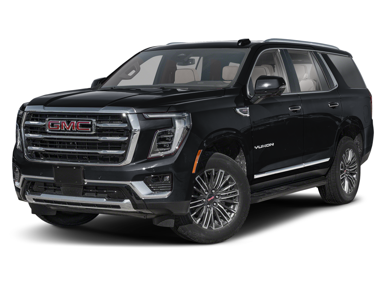 2025 GMC Yukon Denali in Onyx Black — front three-quarter view