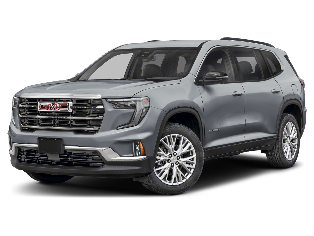 2025 GMC Acadia Elevation in Summit White — front three-quarter view