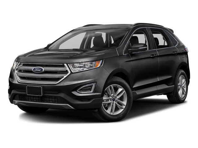 2016 Ford Edge SEL in Shadow Black — front three-quarter view